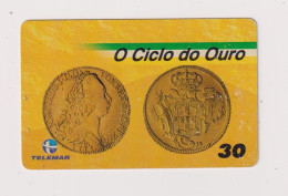 BRASIL -  Gold Coin Inductive  Phonecard - Brazil