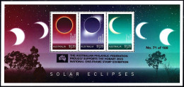 Australia 2023 Solar Eclipses Minisheet  Overprinted APF No 73 Of 100 MNH - Unused Stamps