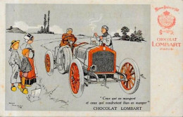 CPA Publicité Publicitaire Réclame Non Circulé Chocolat Lombart René Vincent - Advertising