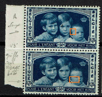 406  Paire Bdf    **  T1  Point Tempe Albert  T2  Griffe Visage Albert - 1931-1960