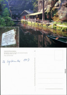 Hinterhermsdorf-Sebnitz Bootstation Obere Schleuse U. Historische Plakette 1997 - Hinterhermsdorf