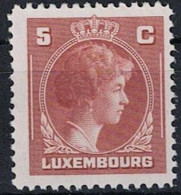 Luxemburg - Großherzogin Charlotte "Rechtsprofil" Größeres Format (MiNr: 347) 1944 - Postfrisch ** MNH - 1944 Charlotte Rechtsprofil