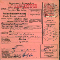 1954, Auslands - Postanweisung Mit 60 Pf. Bauten Ab  BERLIN NEUKÖLLN - Storia Postale