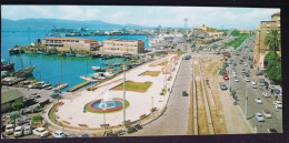 CARTOLINA AUTOMOBILI 1955 ITALIA CAGLIARI VIA ROMA E PORTO F. SEGNALIBRO Italy Postcard ITALIEN Ansichtskarten - Cagliari