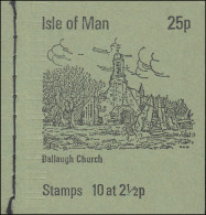 Isle Of Man Markenheftchen 0-2, Ansichten 25 Pence 1973, ** Postfrisch - Man (Ile De)