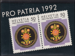 Schweiz Markenheftchen 0-92, Pro Patria Volkskunst 1992, ESSt - Booklets