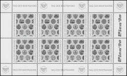 Schwarzdruck 1990 Tag Der Briefmarke - 8 Werte Als Kleinbogen - Probe- Und Nachdrucke
