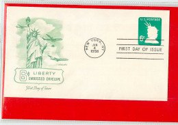 USA - EMBOSSED STAMPED ENVELOPE - FDC 1968  6c. - 1961-80