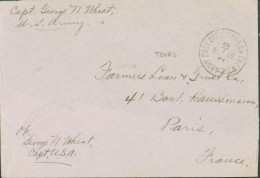 Guerre 14 Armée Américaine CAD US Army Post Office M.P.E.S 717 (= Tours) 2 10 1918 - Guerre De 1914-18