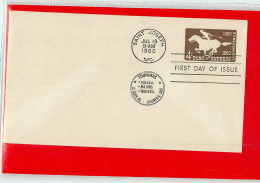 USA - EMBOSSED STAMPED ENVELOPE - FDC 1960  4c.   Pony Express  -  Founders Russel, Majors And Waddell - 1941-60