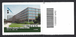 Italia 2015; Biblioteca Centrale Di Roma, Eccellenze Del Sapere; Francobollo A Barre. - Bar Codes