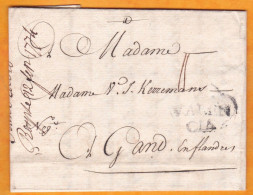 1773 - Marque Postale VALENCIA Sur Lettre Pliée Avec Corresp En Français Vers GANTE, Flandres, Provinces Unies - ...-1850 Prefilatelia