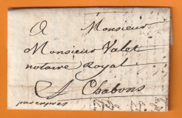 1761 - Mention Manuscrite PAR EXPRES Sur Lettre Pliée De Grenoble Vers Chabons, Isère - Règne De Louis XV - 1701-1800: Vorläufer XVIII