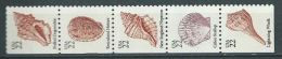 VERINIGTE STAATEN ETATS UNIS USA 1985 Seashells Attached Strip 5Vx 22c MNH SC 2117-21 YT 1579-1583 MI 1741-45 SG 2179-83 - Ungebraucht