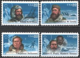 VERINIGTE STAATEN ETATS UNIS USA 1986 ARCTIC EXPLORERS SET OF 4V MNH SC 2220-23 YT 1668-1671 MI 1835-38 SG 2224-27 - Ungebraucht