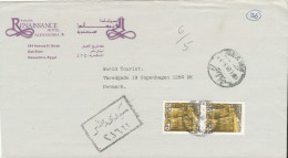 Egypt Cover Sent To Denmark 1-2-1989 - Cartas & Documentos