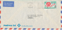 Kenya Air Mail Cover Sent To Denmark 6-6-1985 Single Franked Blood Donation - Kenya (1963-...)