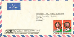 Kenya Air Mail Cover Sent To Denmark 6-6-1985 - Kenya (1963-...)