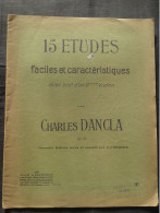 CHARLES DANCLA 15 ETUDES FACILES POUR VIOLON ET ACCOMPAGNEMENT DE SECOND VIOLON  PARTITION EDITION GALLET - Instruments à Cordes