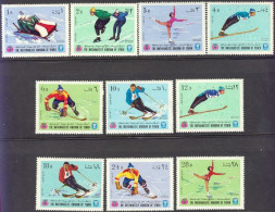1968-Yemen (MNH=**) Mutawakelite S.10v." Olimpiadi Invernali Di Grenoble" - Yemen