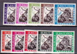1963-Alto Volta (MNH=**) Servizio S.10v."elefante"cat.Yvert 2013 Euro 17 - Alto Volta (1958-1984)