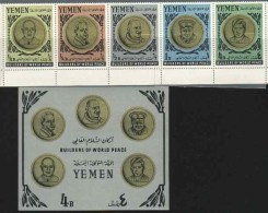 1966-Yemen (MNH=**) S.5v.+fg."Fondatori Della Pace" - Yemen