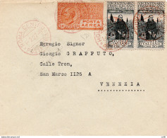 1927 Roma/Venezia Del 11.2.27 - Aerogramma Inoltrato Transadriatica - Storia Postale (Posta Aerea)
