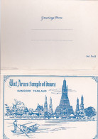 2852	113	Thailand, Bangkok Wat Arun Temple Of Dawn (Set No.H) 12 Postcards Unused. - Tailandia