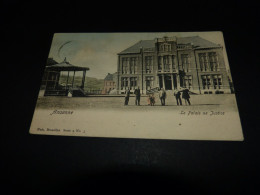 BC30-4 Cpa Andenne Le Palais De Justice Carte Couleur - Andenne