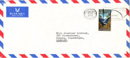 New Zealand Air Mail Cover Sent To Denmark 6-8-1970 Single Franked - Airmail