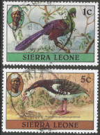 Sierra Leone. 1980 Birds. 1c, 5c, Used SG 622B, 625B. M3028 - Sierra Leone (1961-...)