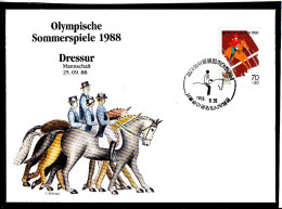 Olympics 1988 - Equestrian - Team - SOUTH KOREA - FDC Cover - Zomer 1988: Seoel