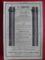 PUB 1884 - Fonderie Fer Chappée 72 Le Mans, J Montagne Av D'Arenc 13 Marseille - Publicités