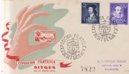 1952 Edifil 1074-1107 SPD FDC  I Exposicion Filatelica De Sitges - FDC