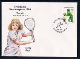 Olympics 1988 - Tennis - Graf - SOUTH KOREA - FDC Cover - Summer 1988: Seoul