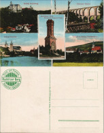 Wechselburg 5 Bild: Schloß Turm Rochlitzer Berg Schloß Und Göhrener Brücke 1912 - Rochlitz