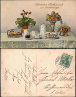 Ansichtskarte  Glückwunsch Geburtstag Birthday Geburtstagstafel 1912 Goldrand - Geburtstag
