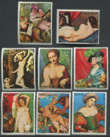 Paraguay:Unused Stamps Serie Paintings, Nude And Erotic Ladies, 1975, MNH - Naakt