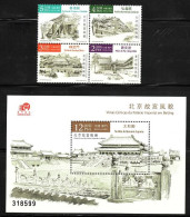 Macau/Macao 2016 Scenery Of The Imperial Palace - Beijing (stamps 4v+ SS/Block) MNH - Ungebraucht