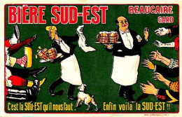 CPA Publicité Publicitaire Réclame Bière Beer Brasserie Du Sud Est Beaucaire Non Circulé - Publicidad