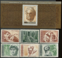 Soviet Union:Russia:USSR:Unused Stamps Serie With Block Michelangelo, 1975, MNH - Scultura