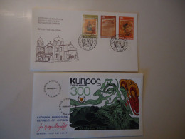 CYPRUS  FDC  2 SHEET  AND CHRISTMAS - Cartas