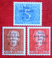 Watersnood Zegels NVPH 22-24 1953 MNH POSTFRIS ** NIEUW GUINEA NIEDERLANDISCH NEUGUINEA / NETHERLANDS NEW GUINEA - Nederlands Nieuw-Guinea