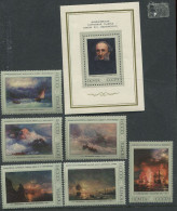 Soviet Union:Russia:USSR:Unused Stamps Serie With Block Paintings, I.K.Aivazovski, 1974, MNH - Altri & Non Classificati
