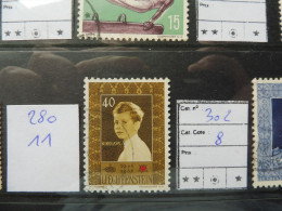 Liechtenstein 302 Used Oblitéré Gestempelt Perfect Parfait Croix Rouge Rode Kruis - Used Stamps