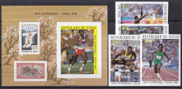Olympics 1988 - Athletics - CHAD - S/S+Set Imp. MNH - Summer 1988: Seoul