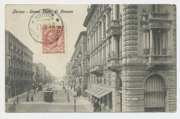 D7178] TORINO CORSO DUCA DI GENOVA (odierno Corso Stati Uniti) ANGOLO VIA SACCHI Viaggiata 1910 - Autres Monuments, édifices