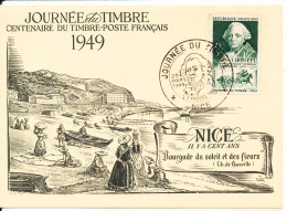 France Carte Postale Journee Du Timbre Nice 26-3-1949 - Giornata Del Francobollo