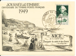 France Carte Postale Journee Du Timbre Nice 26-3-1949 - Tag Der Briefmarke