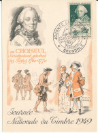 France Carte Postale Journee Du Timbre Grenoble 26-3-1949 - Giornata Del Francobollo